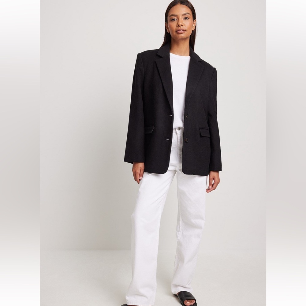 Wool blended blazer coat